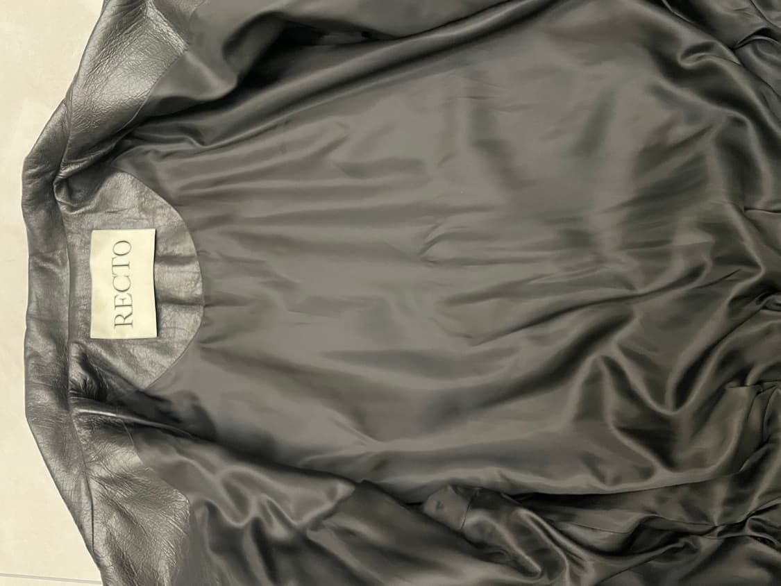 렉토 25SS 빈티지 크랙 하이넥 레더 자켓 가죽 상품이미지5