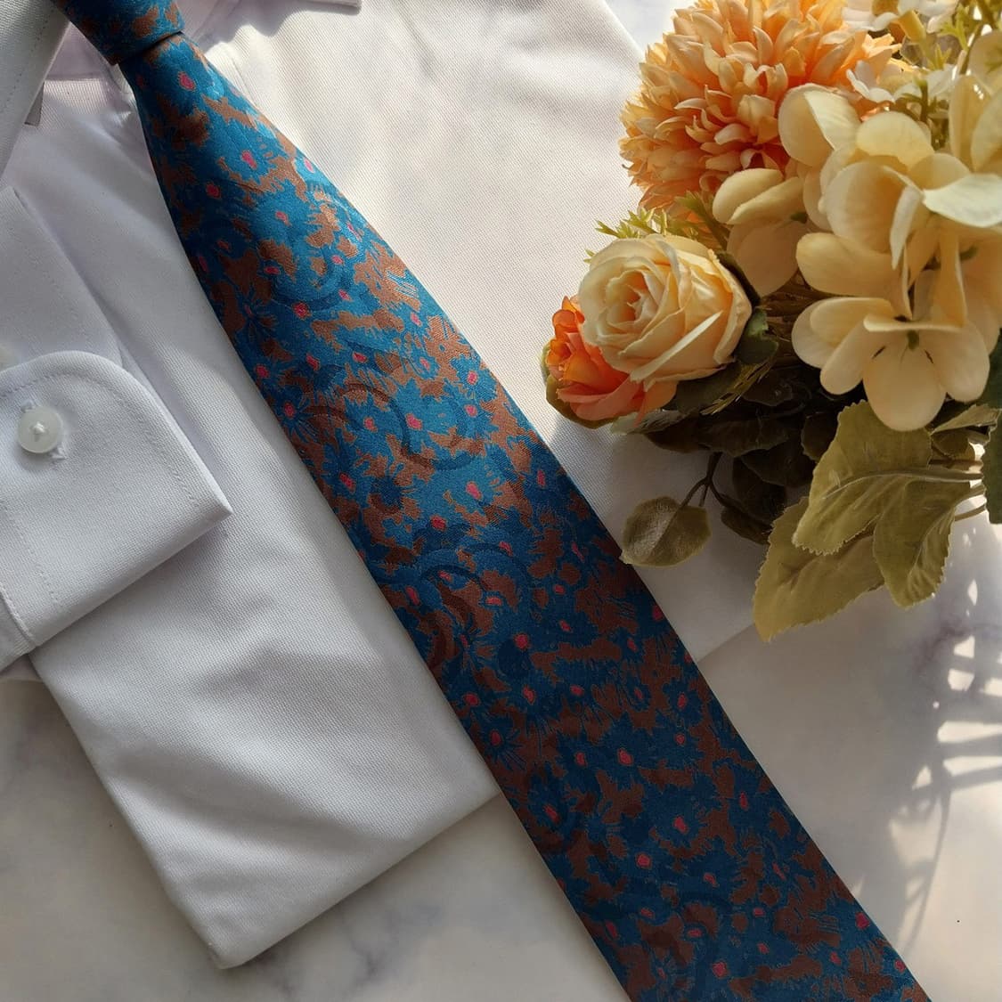 로샤스 실크 플로럴 자카드 넥타이 8.2cm A+등급 K1517
 상품이미지8