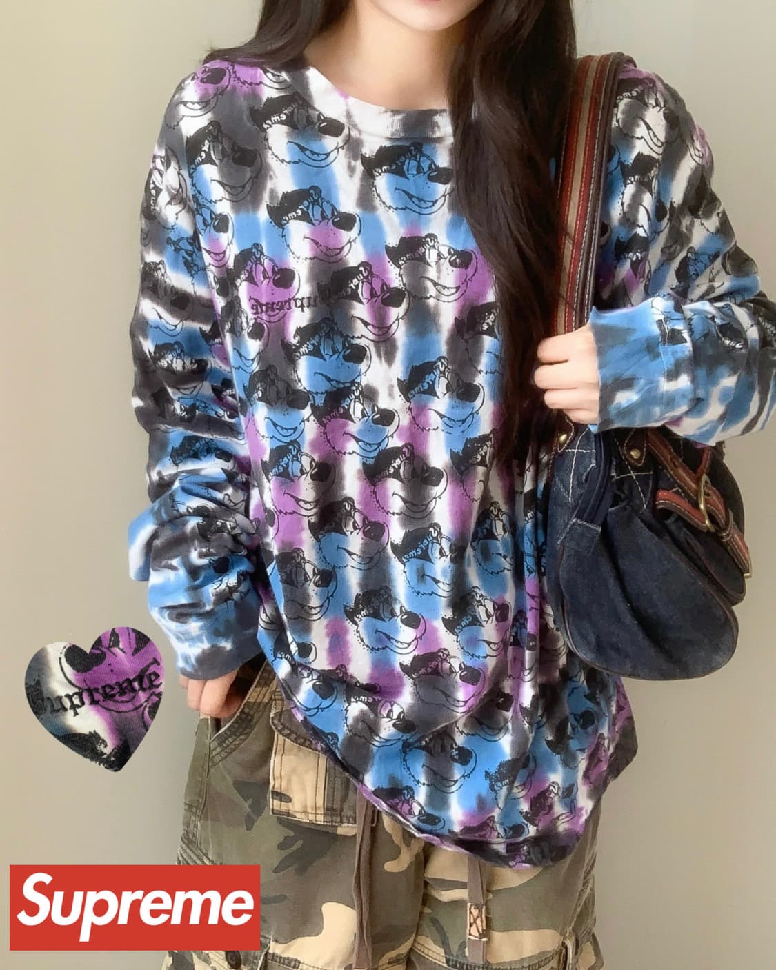 슈프림 21SS dyed bear 롱슬리브 상품이미지1