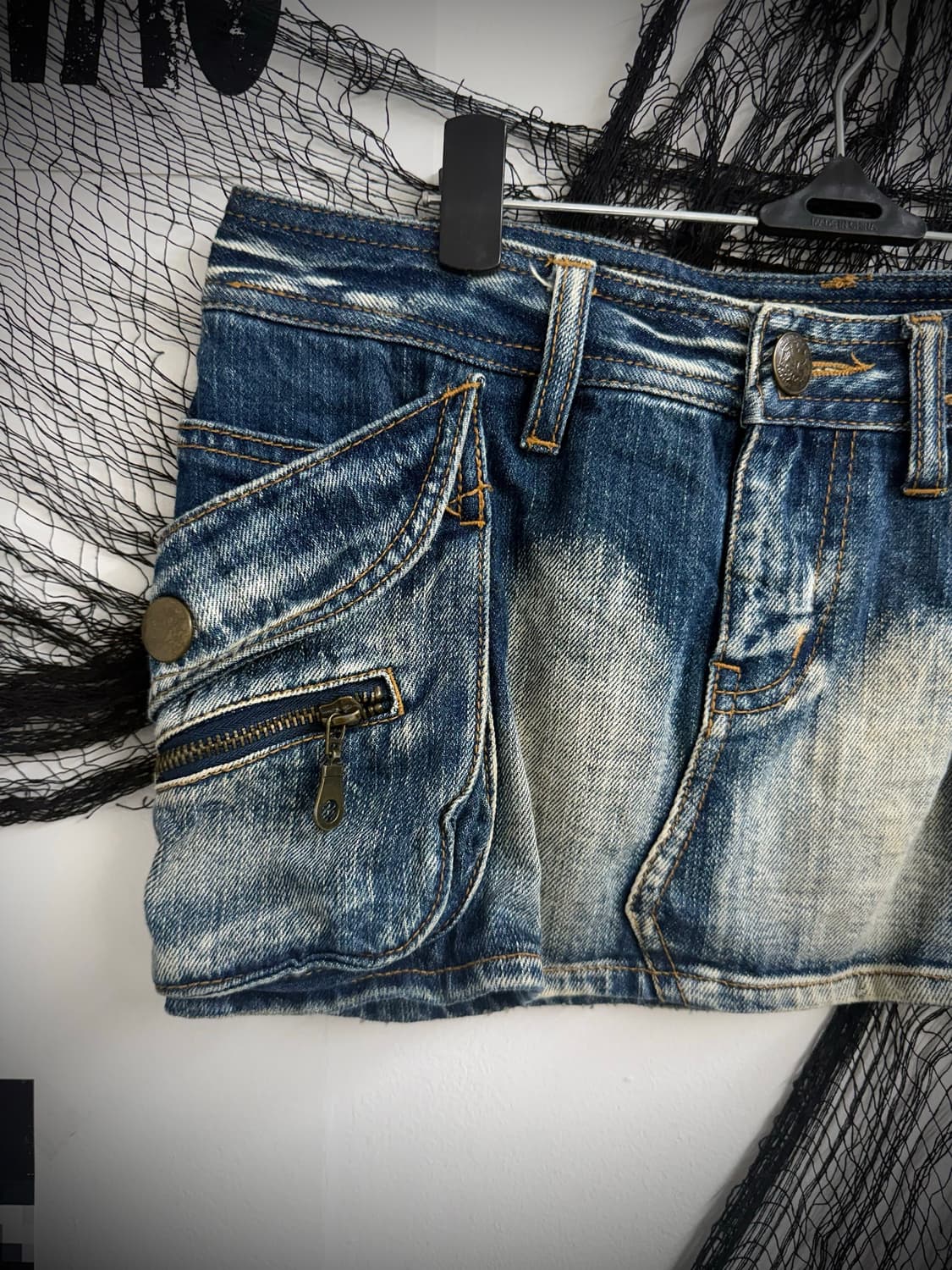 Pocket detail denim mini skirt 상품이미지2