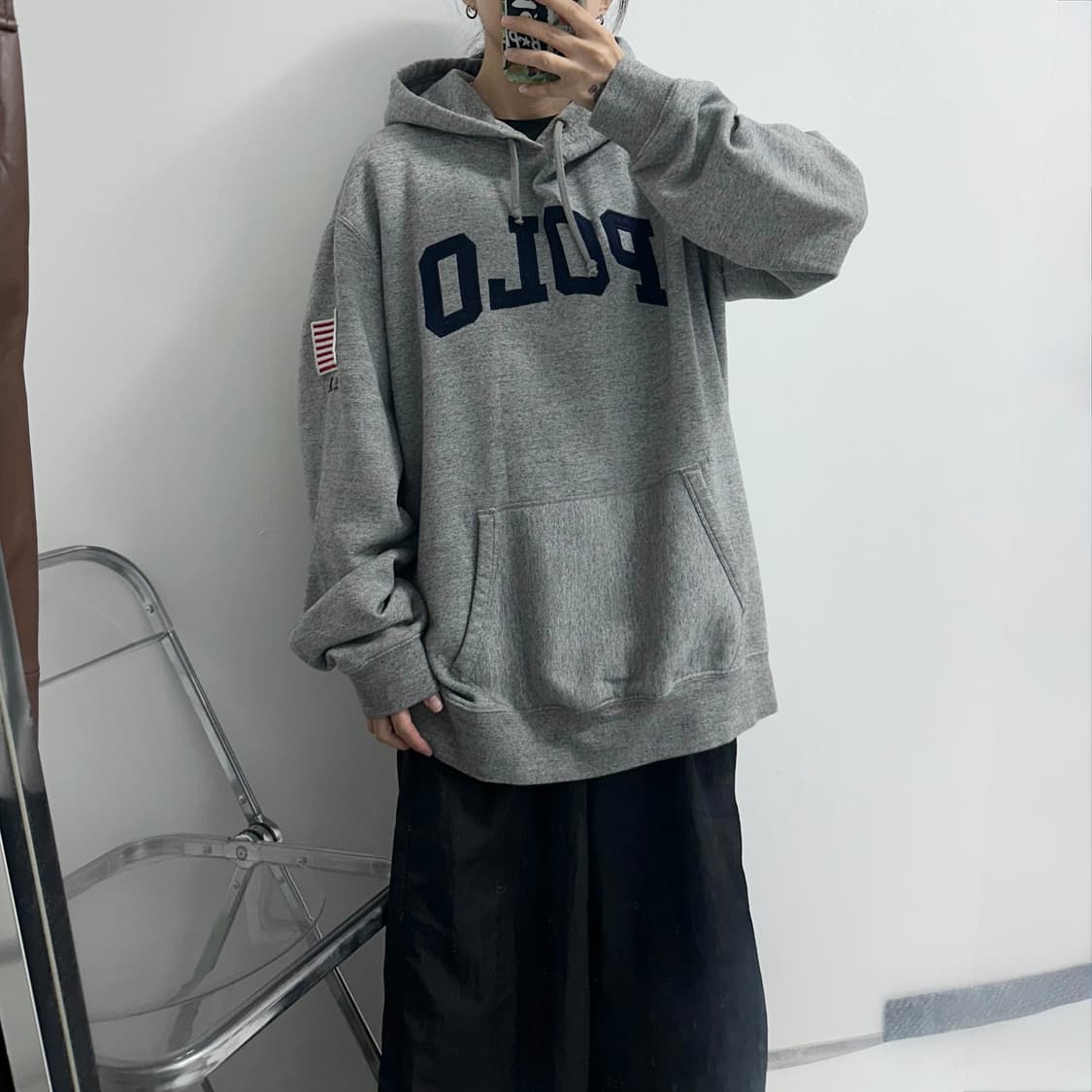 폴로랄프로렌 스펠로고 성조기 후드티 상품이미지2