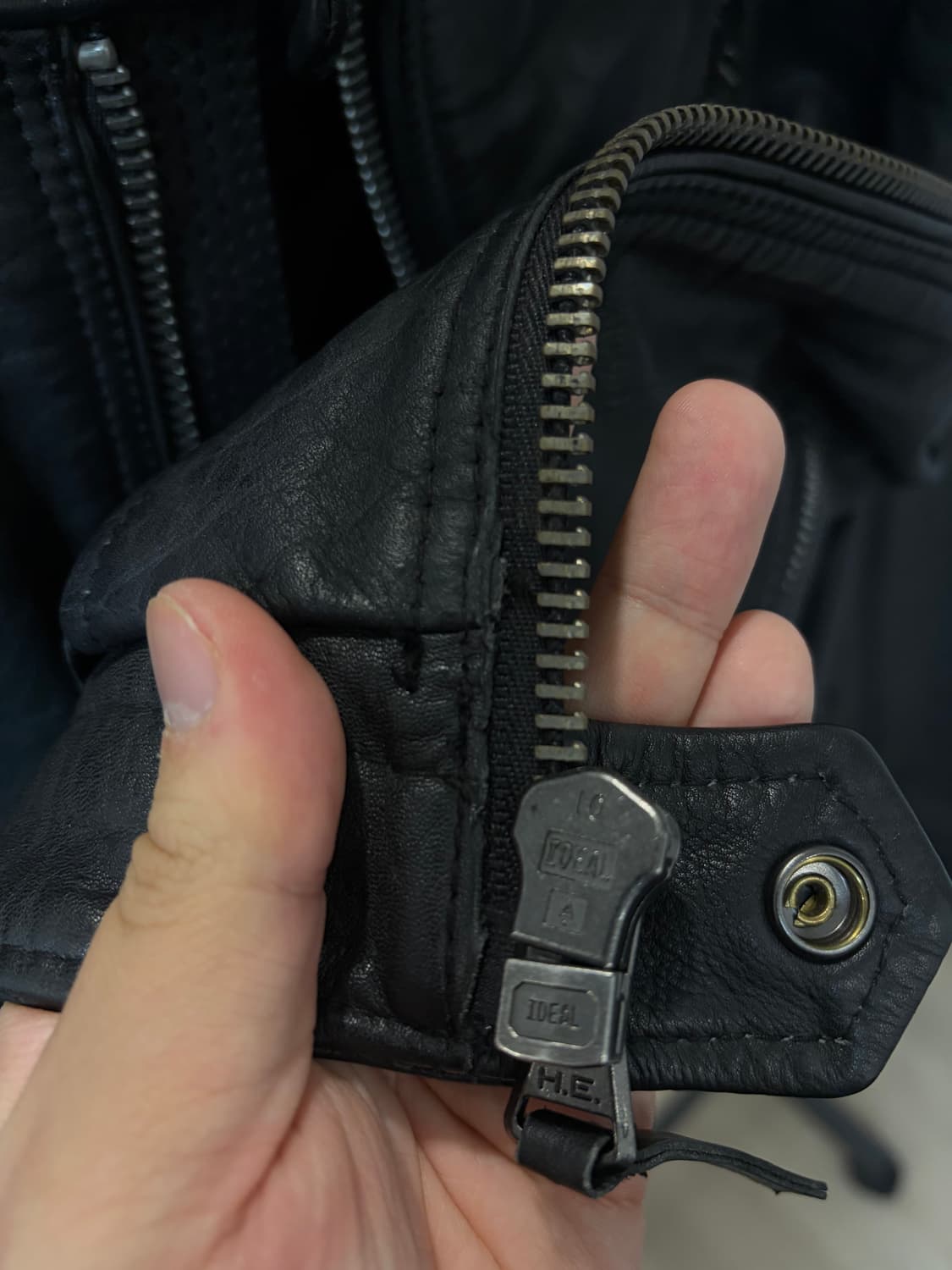 (M) HE by MANGO 망고 바이커 라이더 소가죽 자켓 상품이미지8