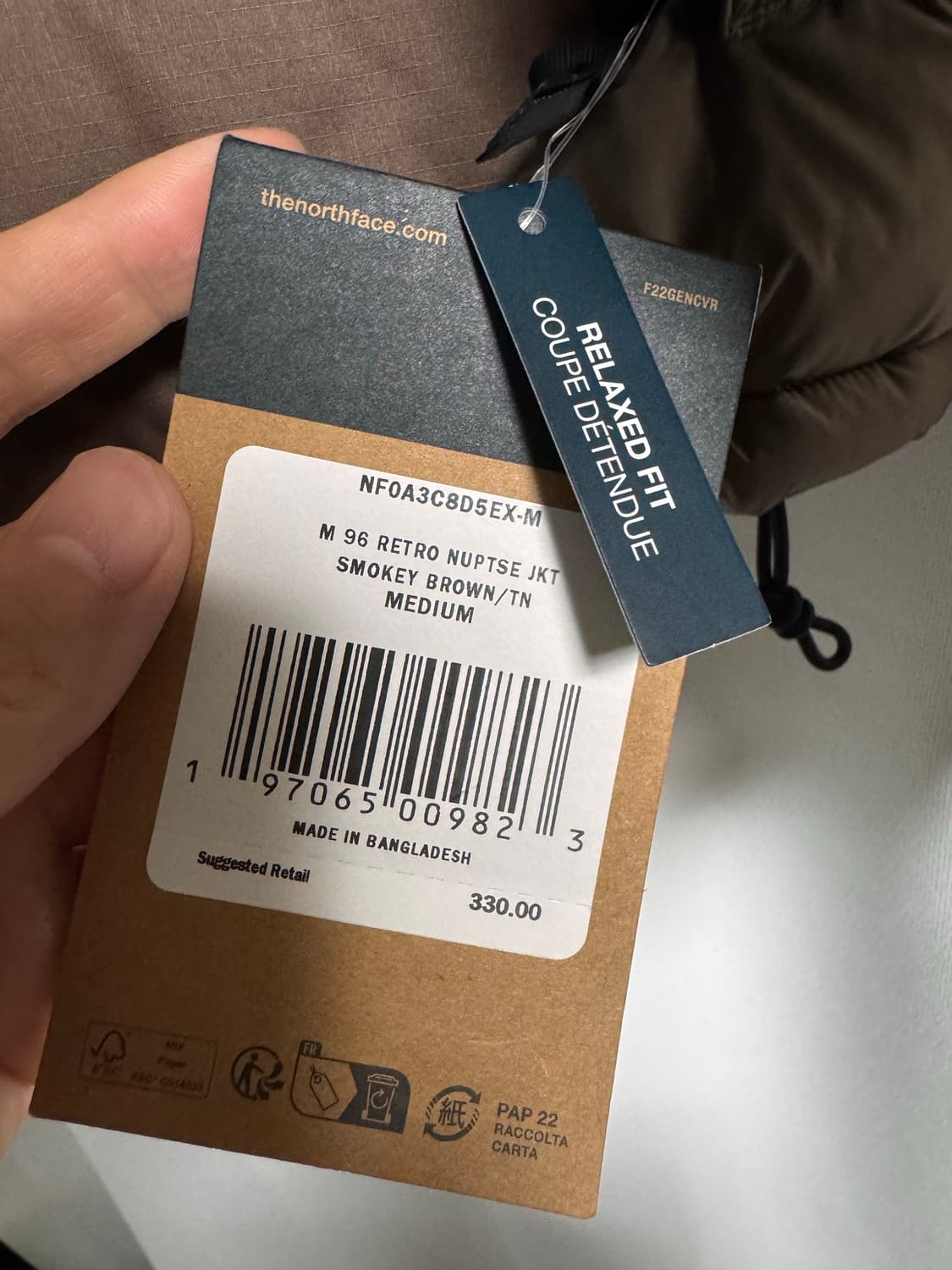 노스페이스 1996 눕시 스모키브라운 해외판 M 상품이미지2