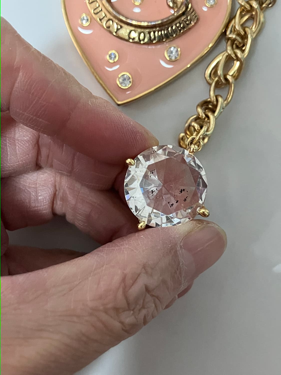 Juicy Couture 키링 참 희귀템 골드 베이비 핑크 2009 상품이미지4