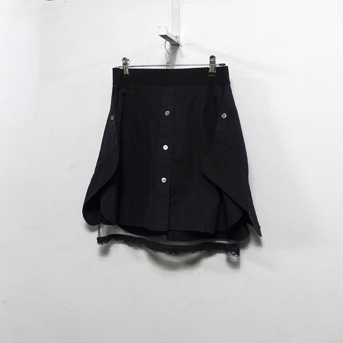 [0]ALEXANDERWANG 알렉산더왕 레이스 레이어드 포플린 스커트 상품이미지3