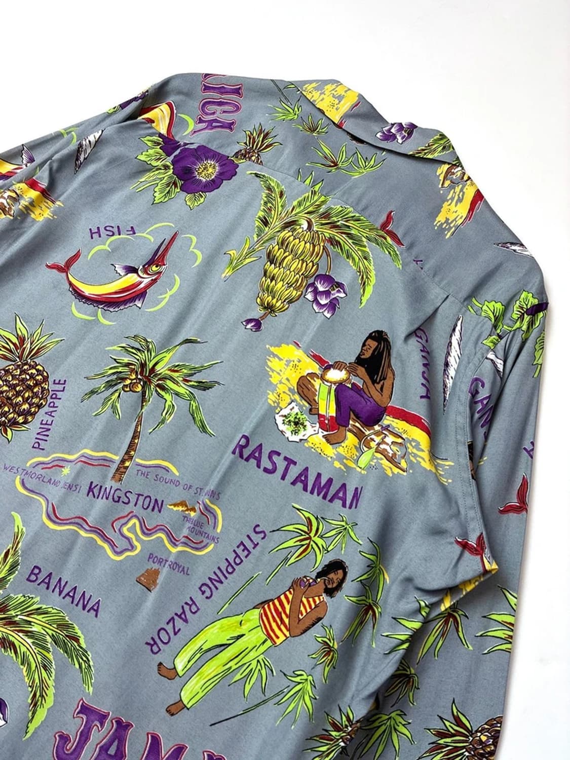 와코마리아 밥 말리 하와이안 셔츠 롱 슬리브 PN5343 상품이미지6