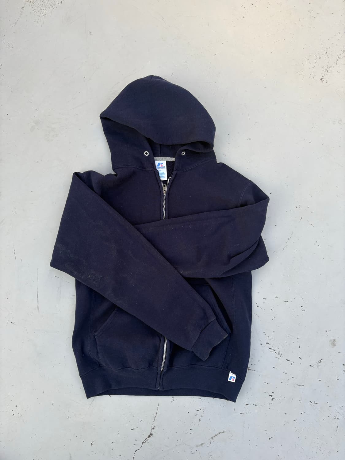 90‘s Russell 50/50 집업 네이비 상품이미지1