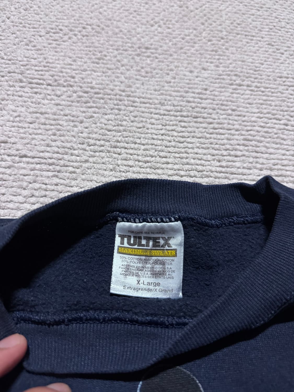 90s 디즈니 TULTEX 네이비 스웻셔츠 L 상품이미지6