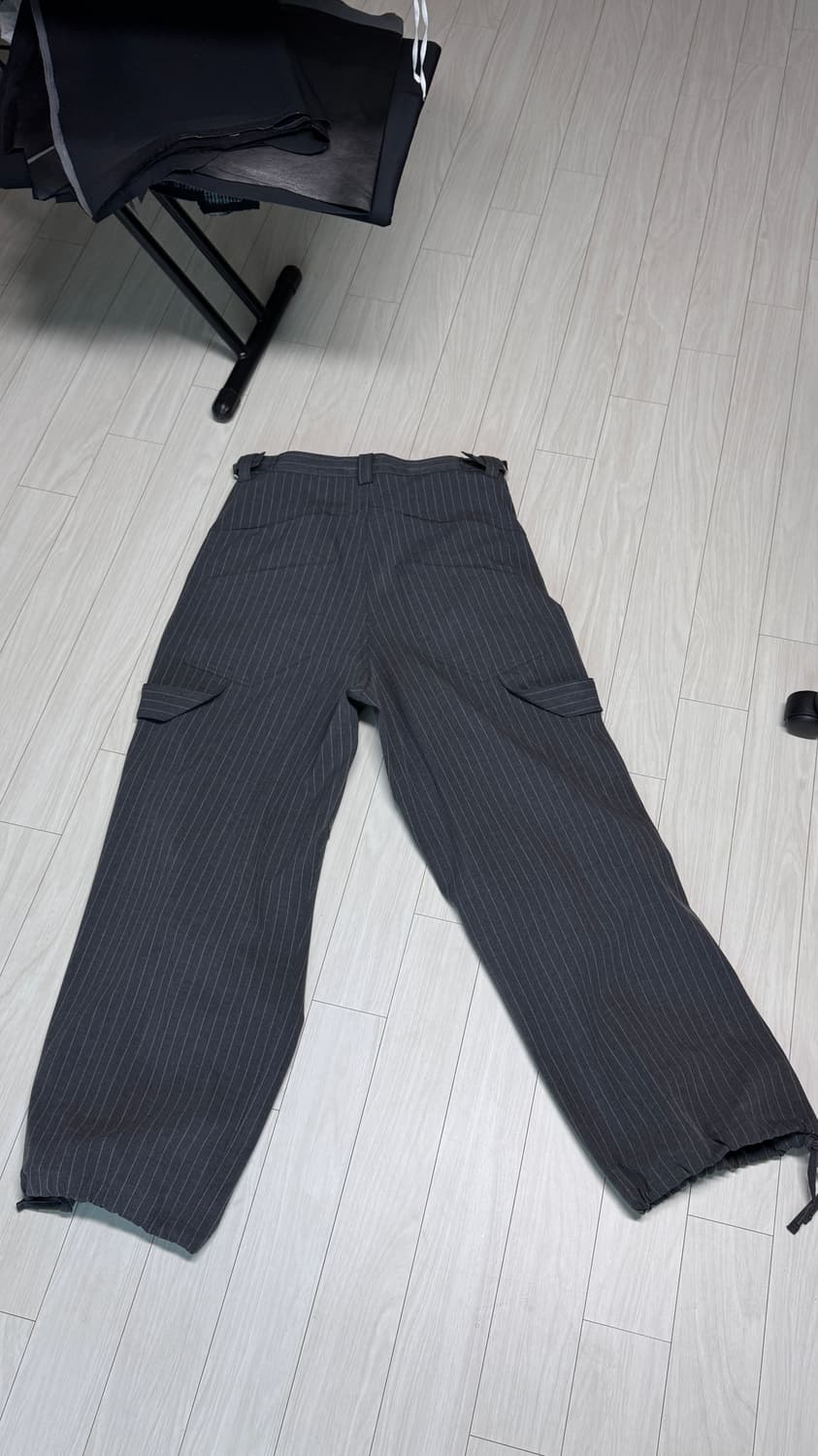 [2] 카미엔 247 올 데이 배기 팬츠 스트라이프 그레이 상품이미지3