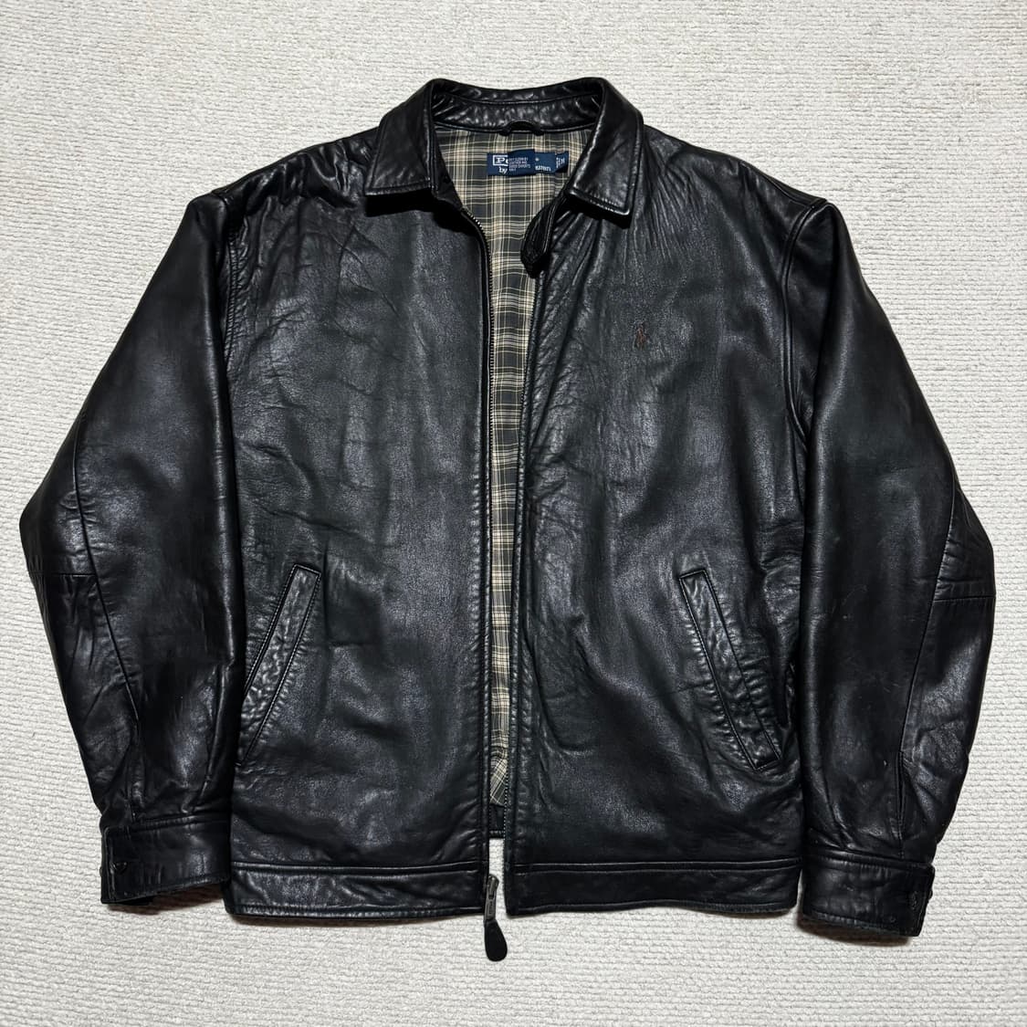 90s 폴로랄프로렌 블랙 레더자켓 M 상품이미지1