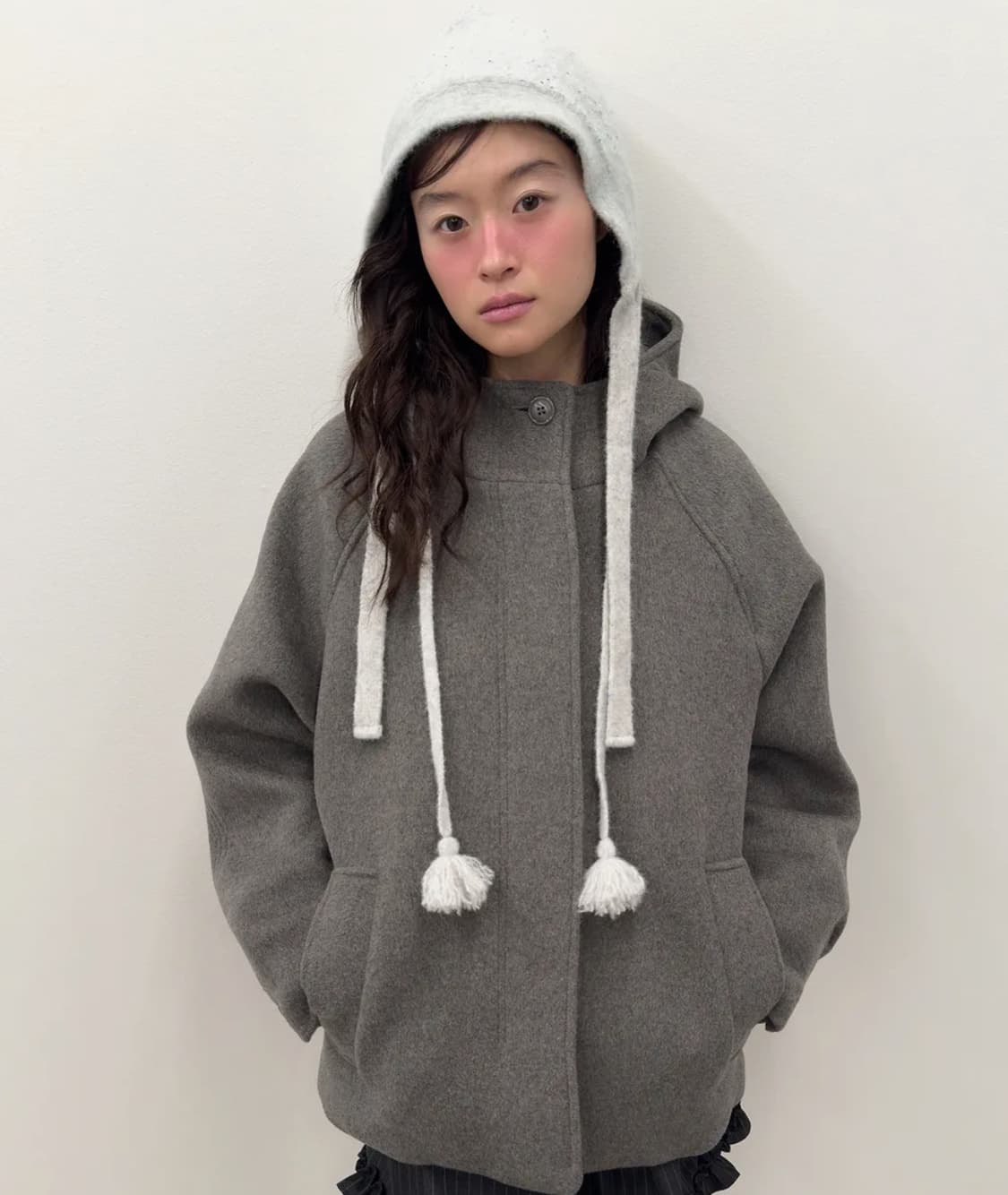 새상품 타입서비스 하프 코트 그레이 상품이미지1