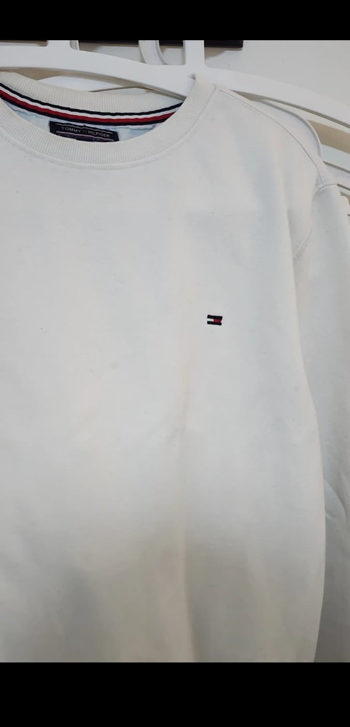 타미힐피거 화이트 맨투맨 M 상품이미지2