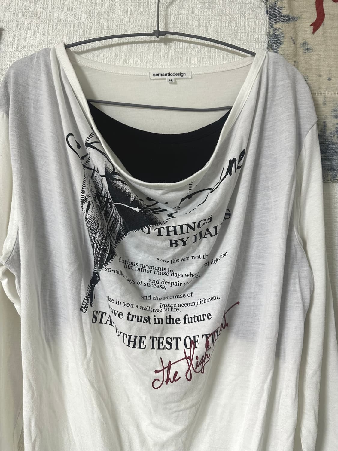 Semantic Design 레이어드 드레이프 롱슬리브 티 상품이미지2