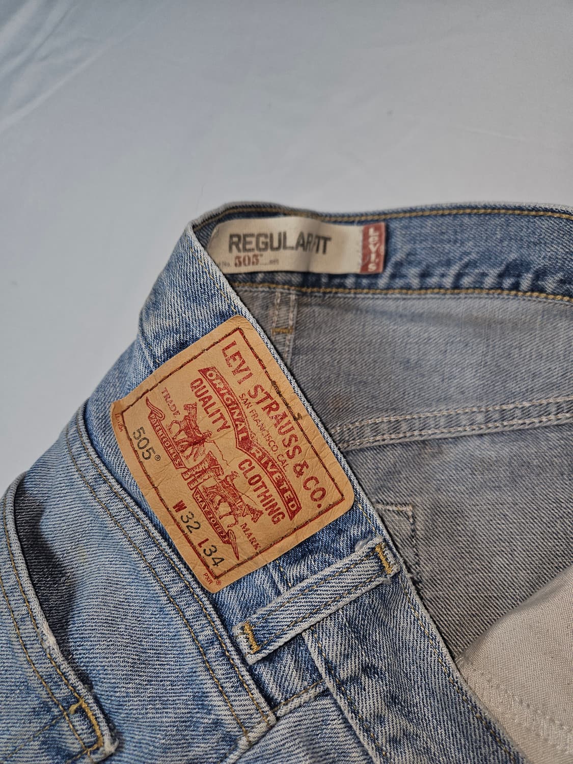 00s 리바이스 505 데님숏팬츠 하프 빈티지 레귤러핏 32 상품이미지6