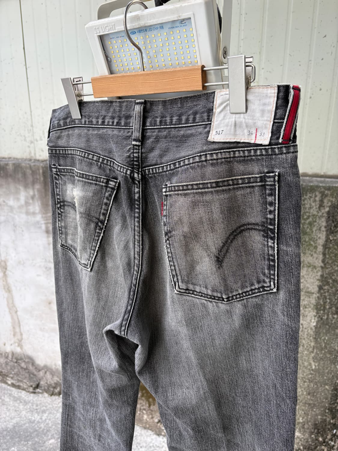 2000's 리바이스 517 부츠컷 흑청 팬츠 상품이미지7
