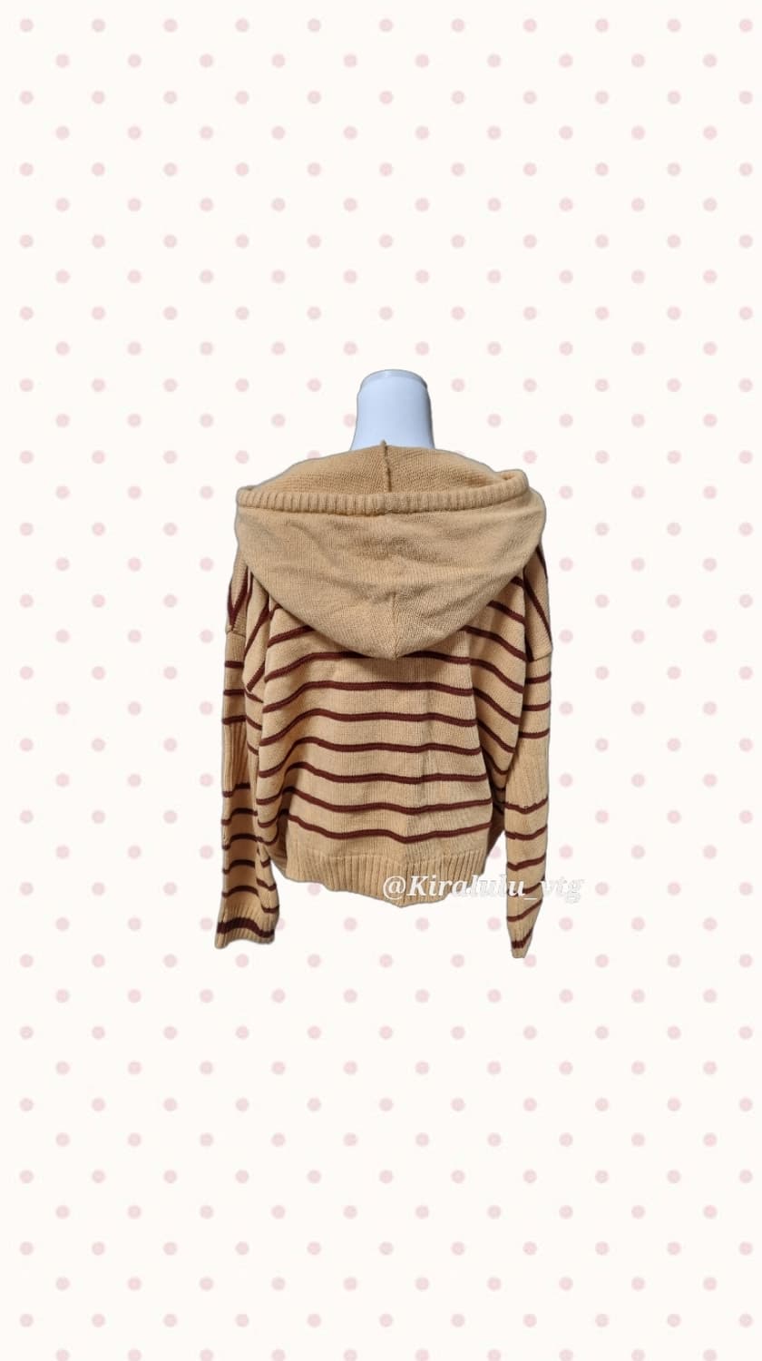 캬라멜 스트라이프 왕후드티 상품이미지3