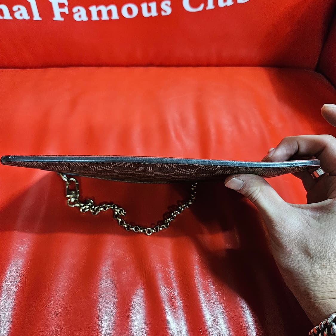 루이비통 커스텀 체인 다미에 미니 체인 크러치백  상품이미지6