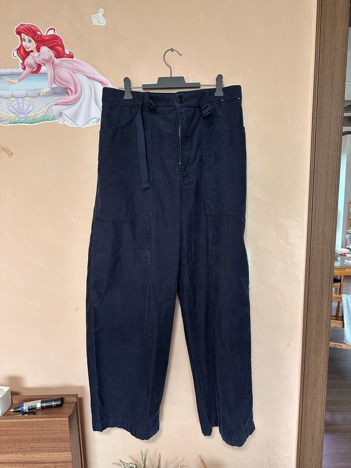 S) 유니클로 코듀로이 워크팬츠 - NAVY 상품이미지3