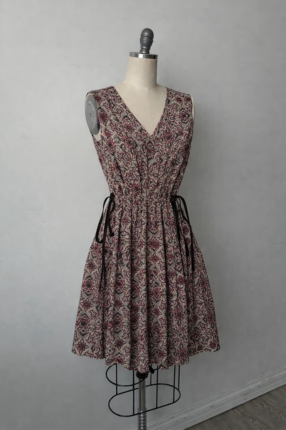 Japanese Vintage Paisley Tie Dress 상품이미지1