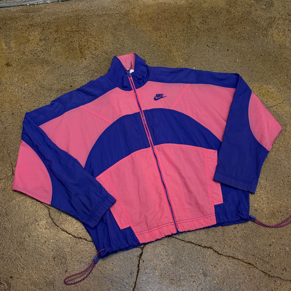 레어 80s 미국 빈티지 나이키 배색 바람막이 상품이미지2