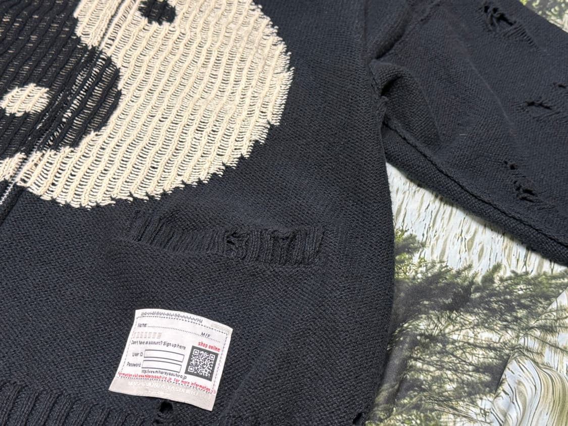 [46] 미하라 야스히로 음양 집업 니트 가디건 상품이미지5