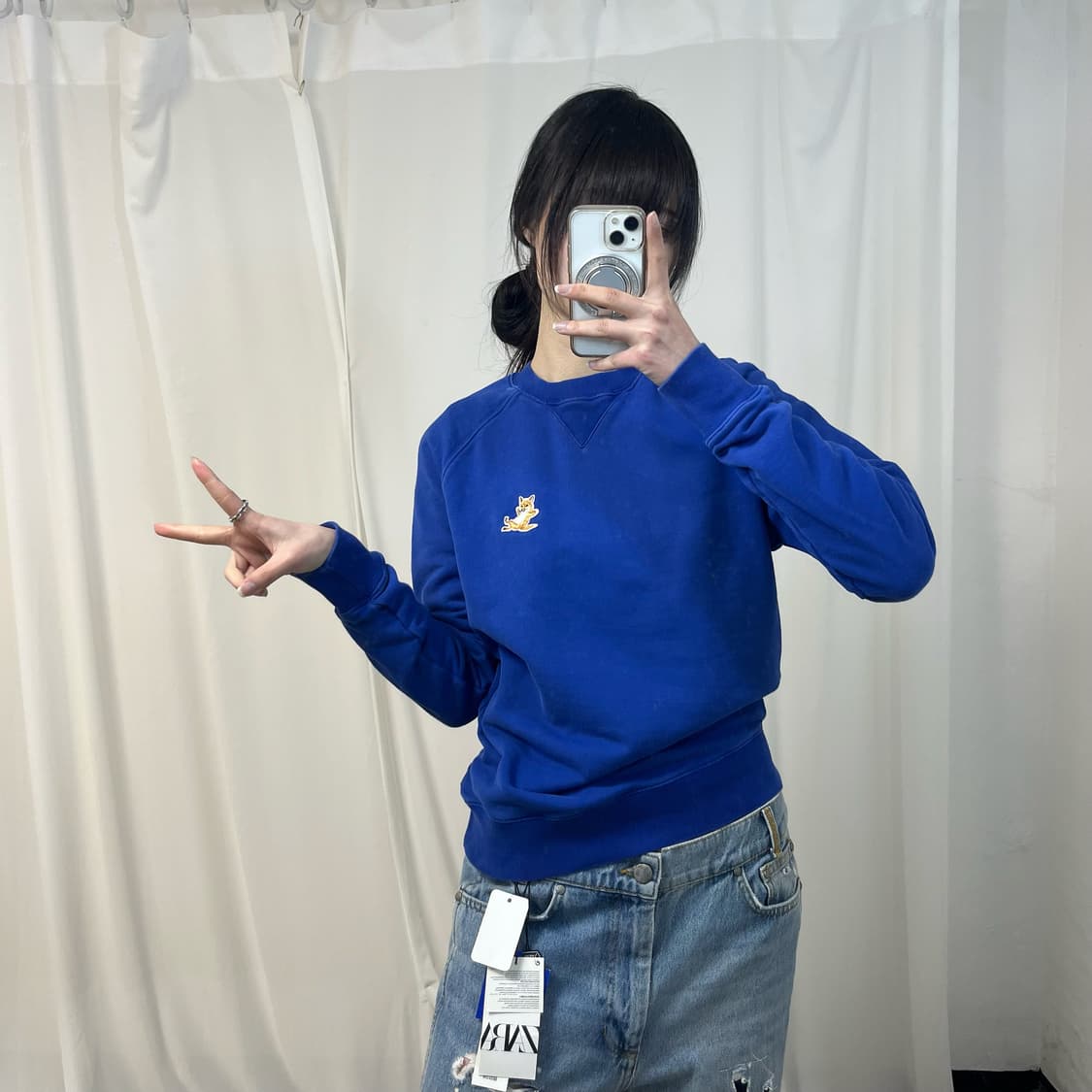 Maison Kitsuné blue sweatshirt 상품이미지1