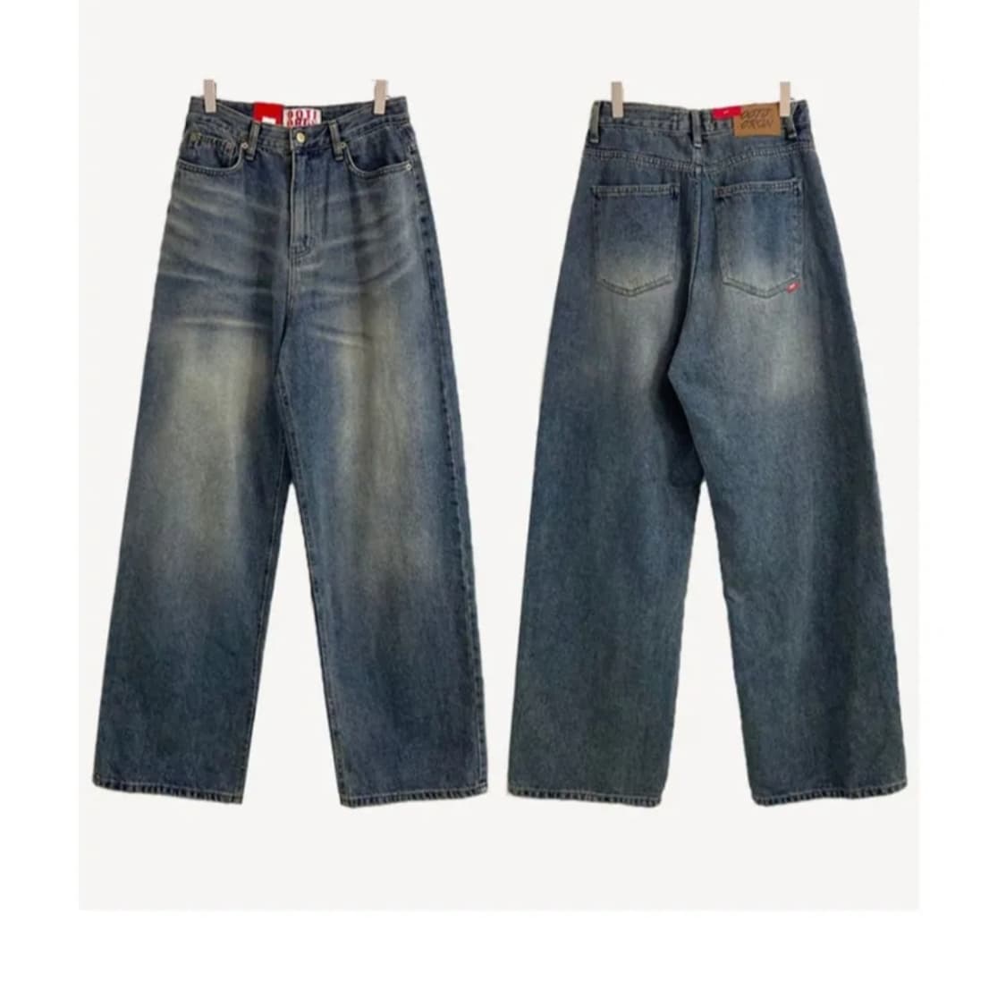 ootj 오오티제 보통의날 버킷 빈티지 워싱 와이드 데님 롱팬츠 m 중청 상품이미지4