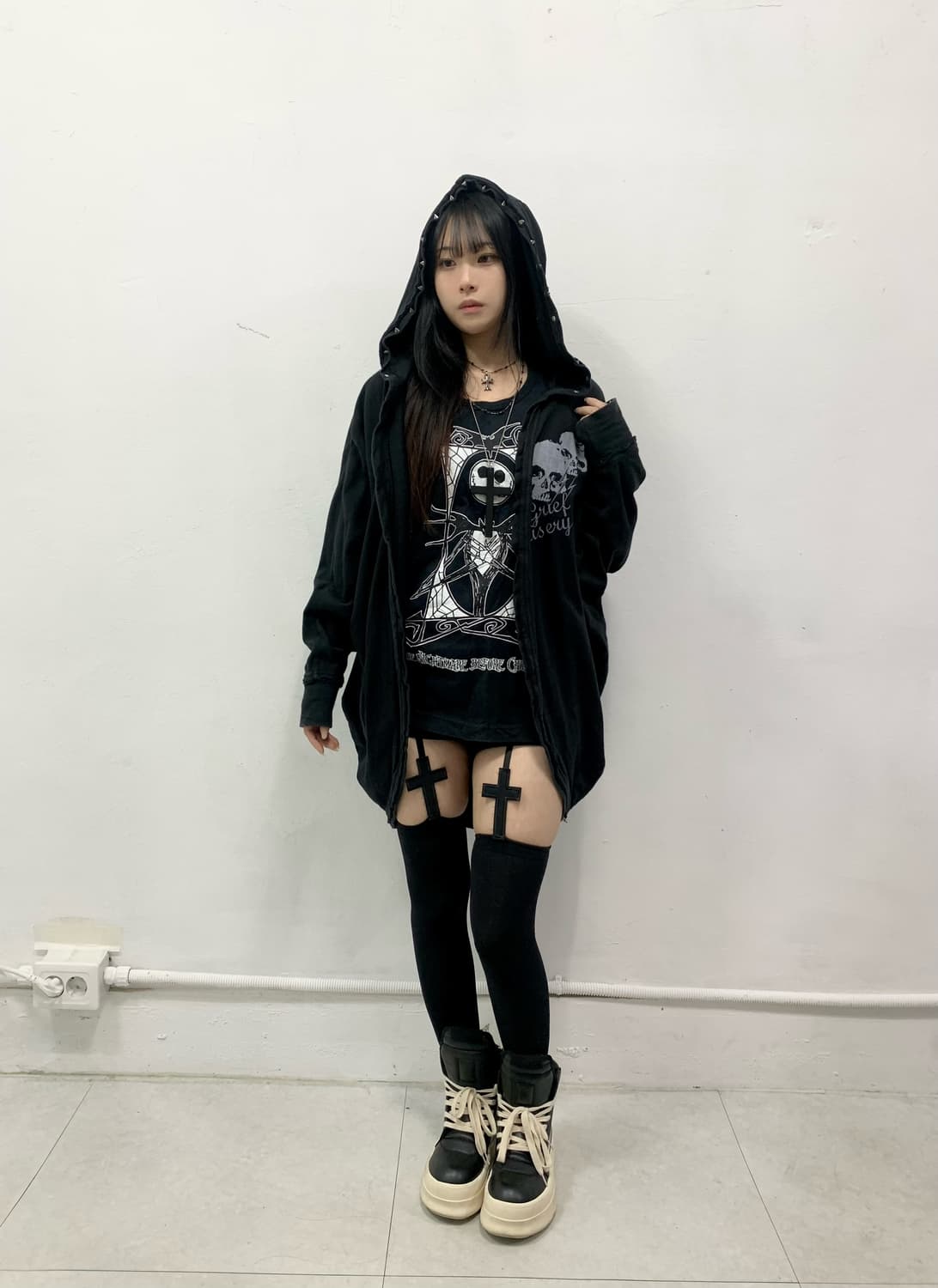 [GHOST OF HARLEM] 고스트 오브 할렘 스터드 후드 가디건 상품이미지2