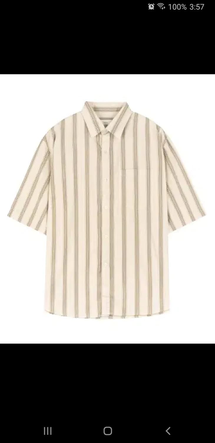 아워셀브스 패턴 하프셔츠 베이지 2 상품이미지1