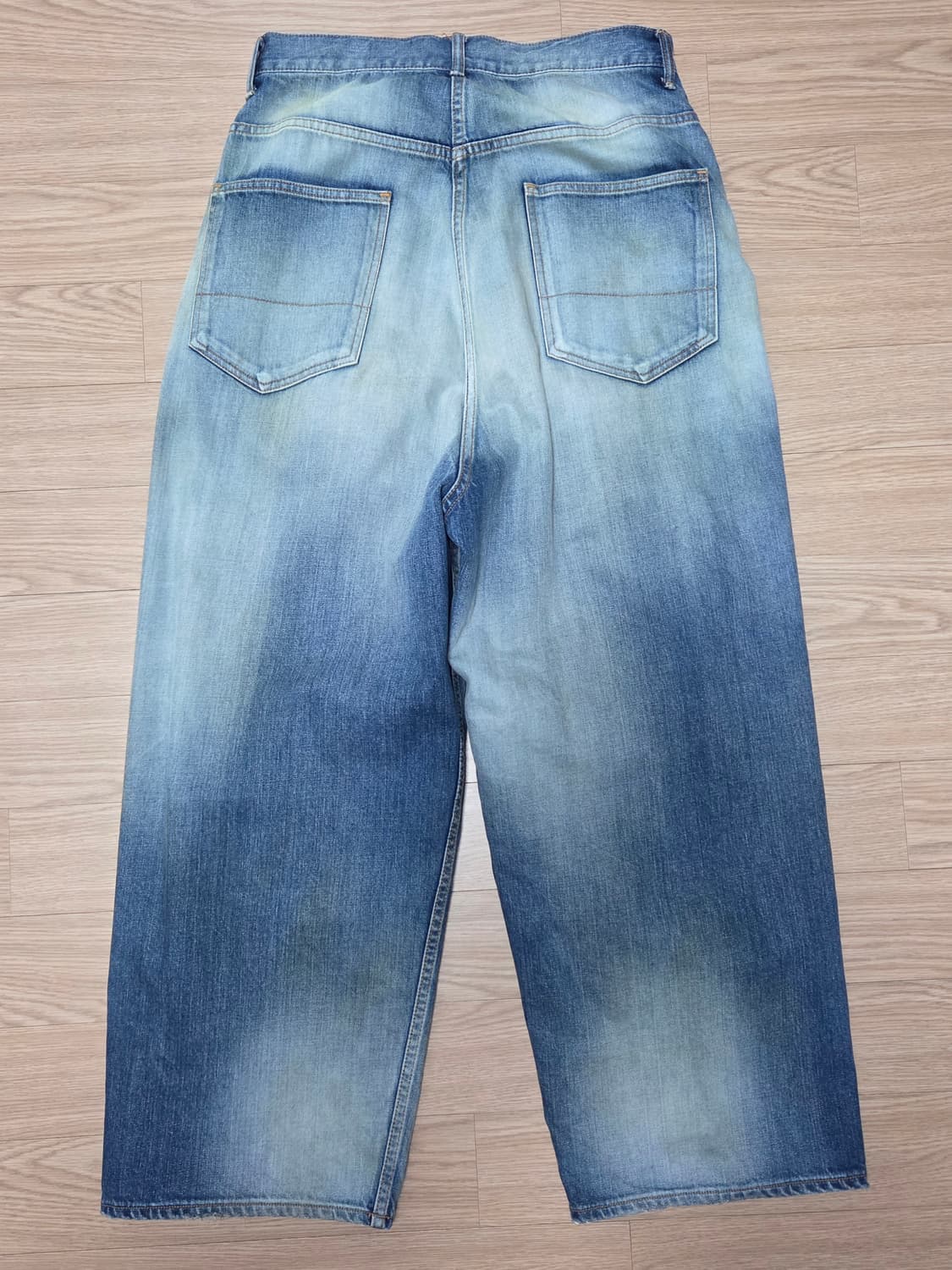 안셀름 믹스 컬러 와이드 데님 팬츠 인디고 1사이즈 상품이미지2