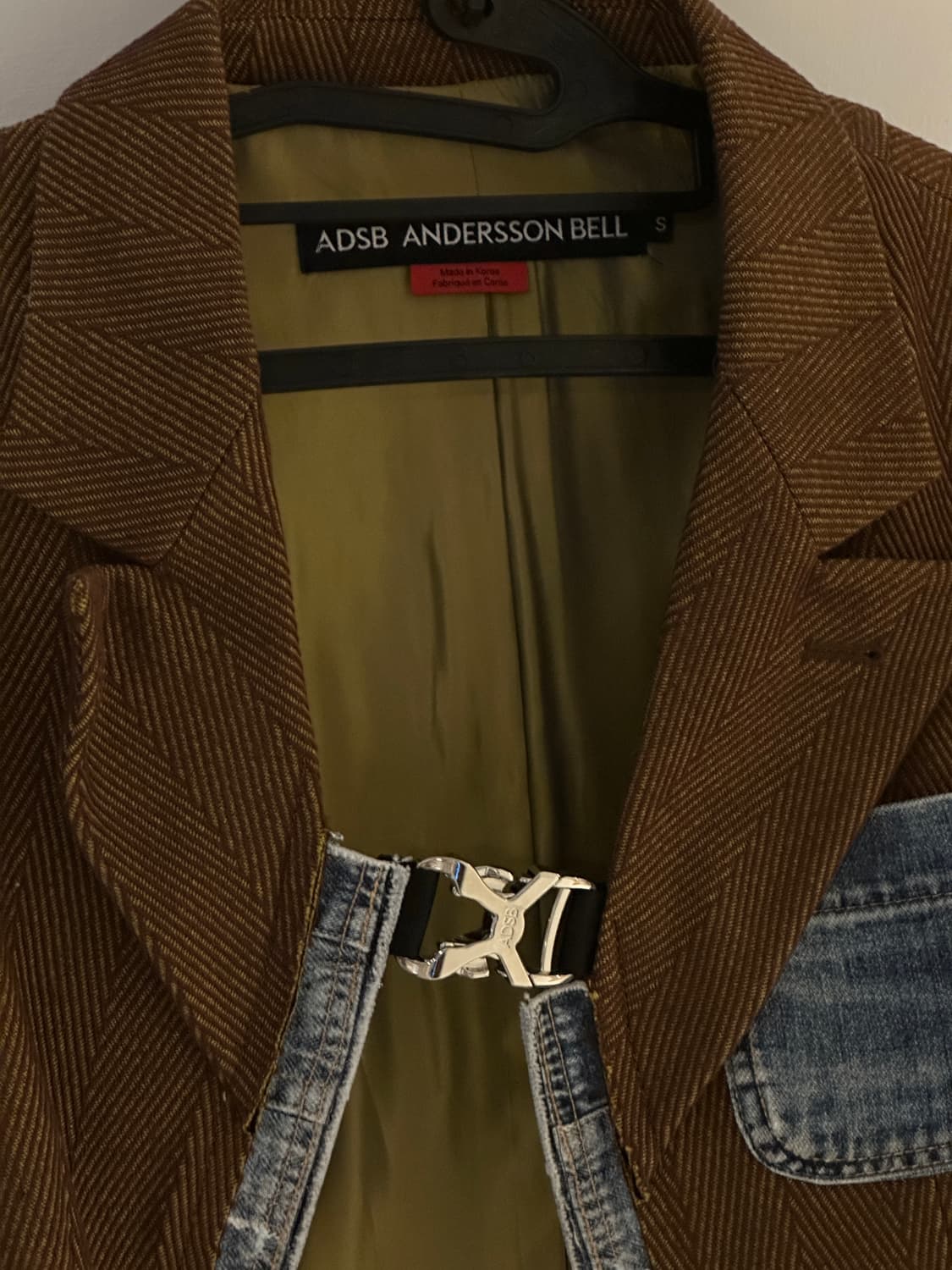 앤더슨벨 - 매기 로우컷 헤링본 자켓 상품이미지3