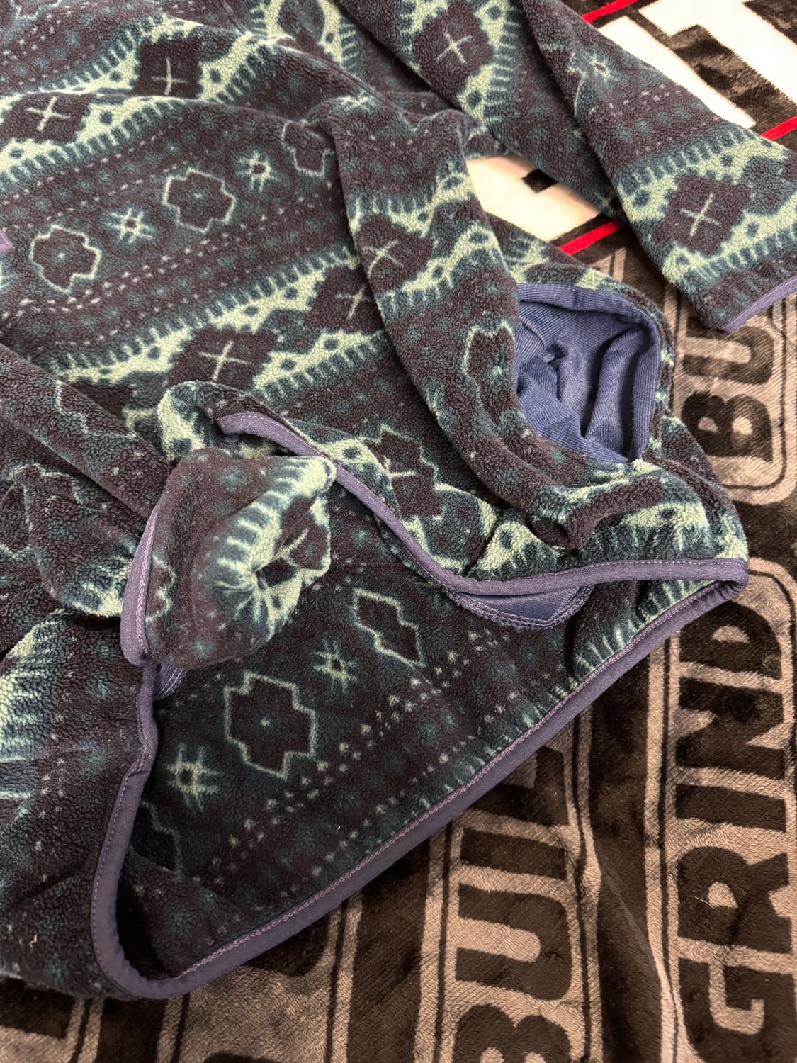 엘엘빈 스냅 티 플리스 풀 오버 그린 네이비 메이드 인 유에스에이 상품이미지4