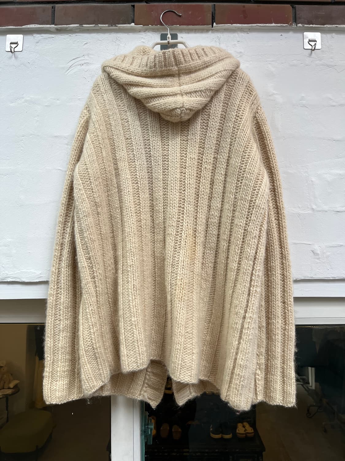 Husky 케이블 니트 후드 더플 가디건 M~L 상품이미지8