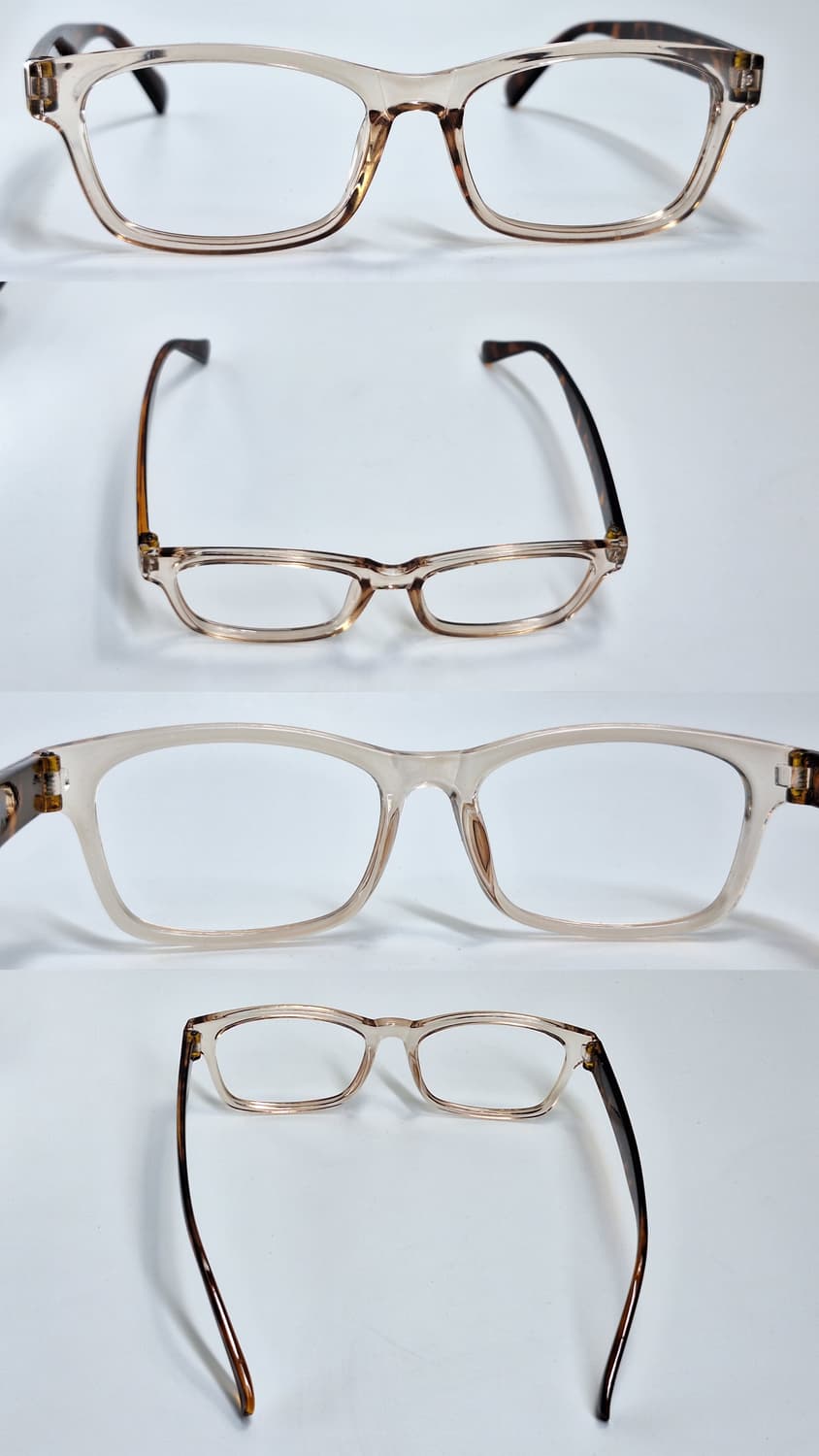 투명 호피 스퀘어 안경테 일본 수입 y2k 패션 아이웨어 클래식 레트로  상품이미지5