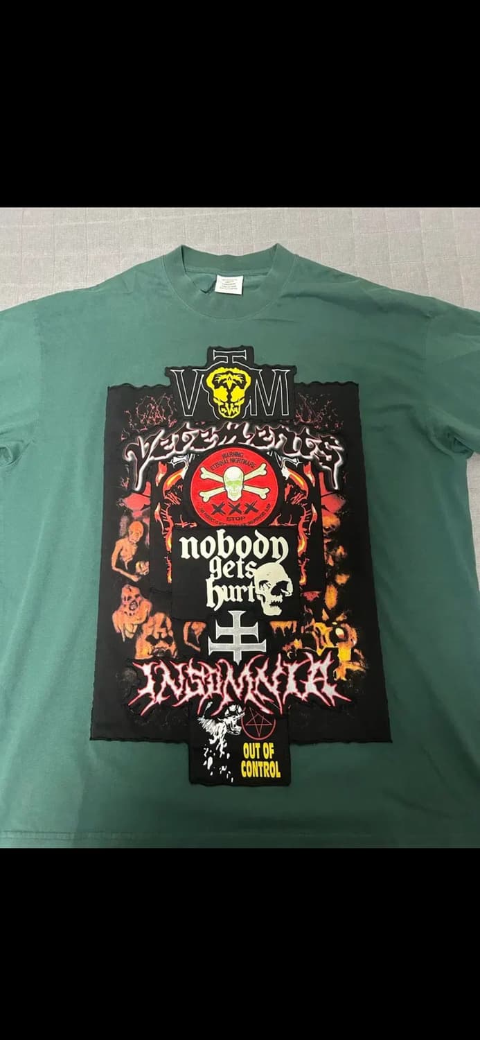 [XS] 베트멍 헤비 메탈 하드코어 월드투어 패치 반팔 티셔츠 상품이미지3