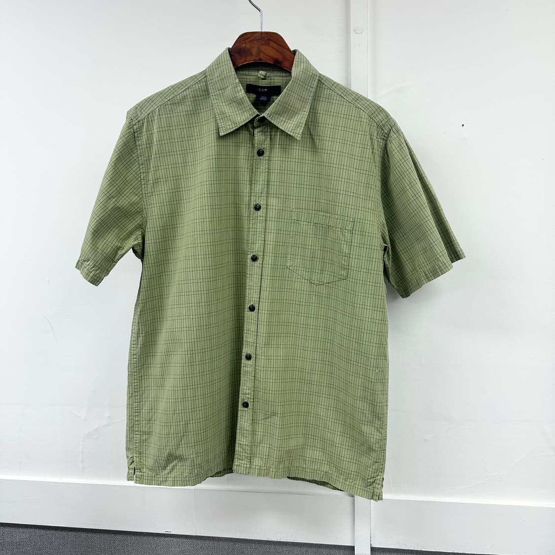 갭 GAP 루즈핏 체크 포켓 셔츠 남방 (M) 105 상품이미지1