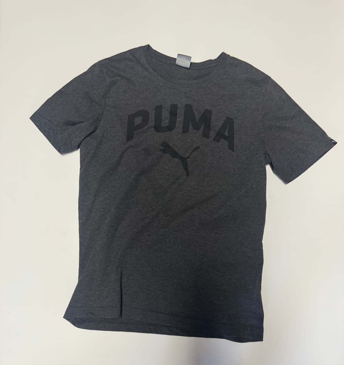 푸마 Puma 빅 로고 코튼 혼방 반팔 티셔츠 M ~ L 차콜 상품이미지1