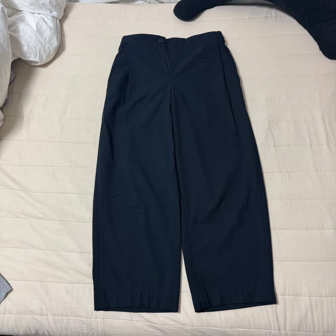 폴리테루 벨티드 울 트라우저 네이비 2사이즈 상품이미지1