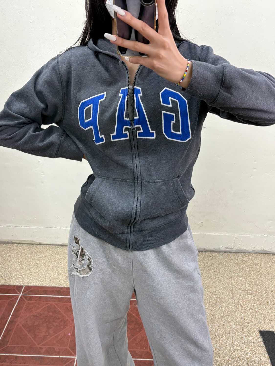 Gap 갭 후드집업 챠콜 상품이미지1