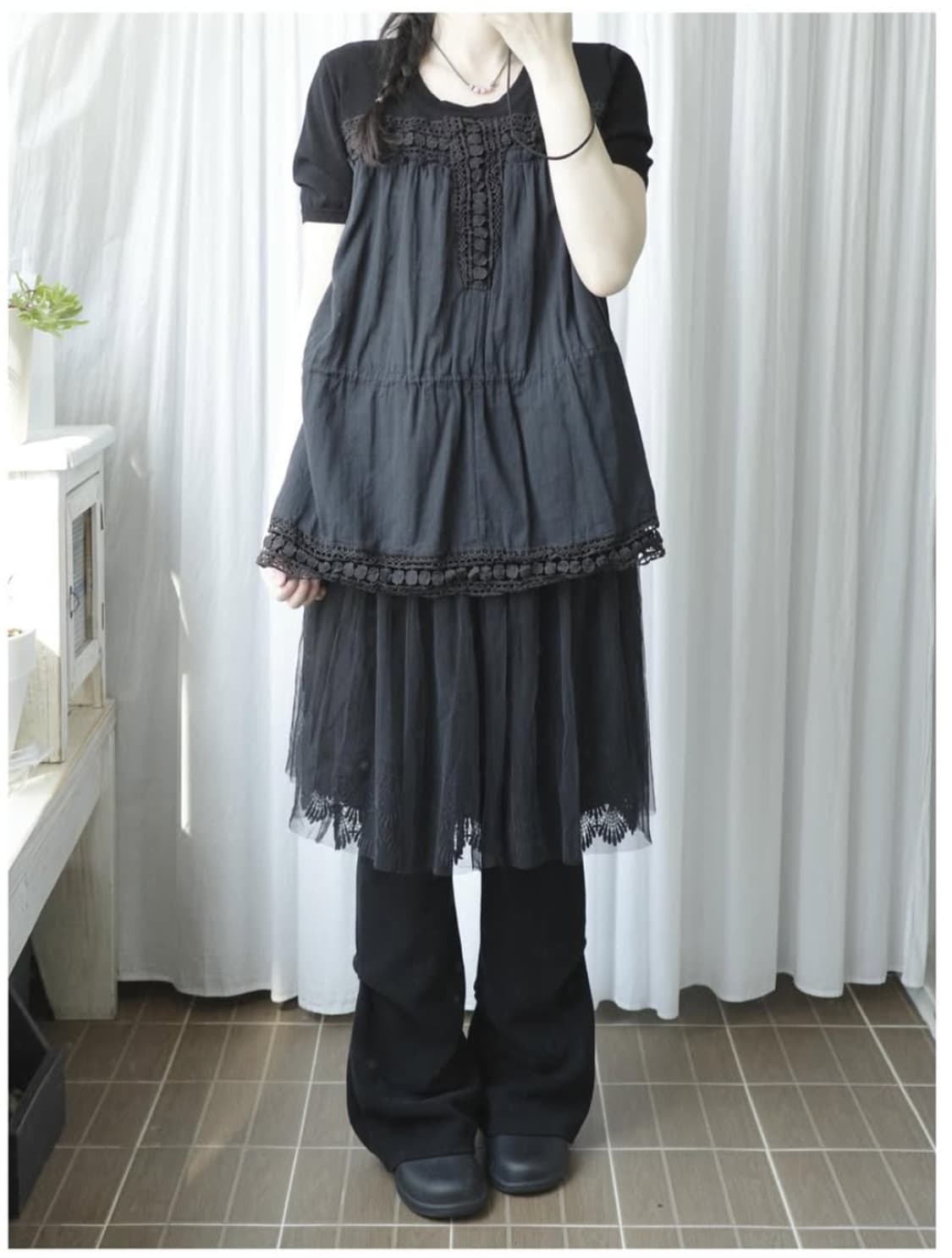 Mejae black half knit 상품이미지5