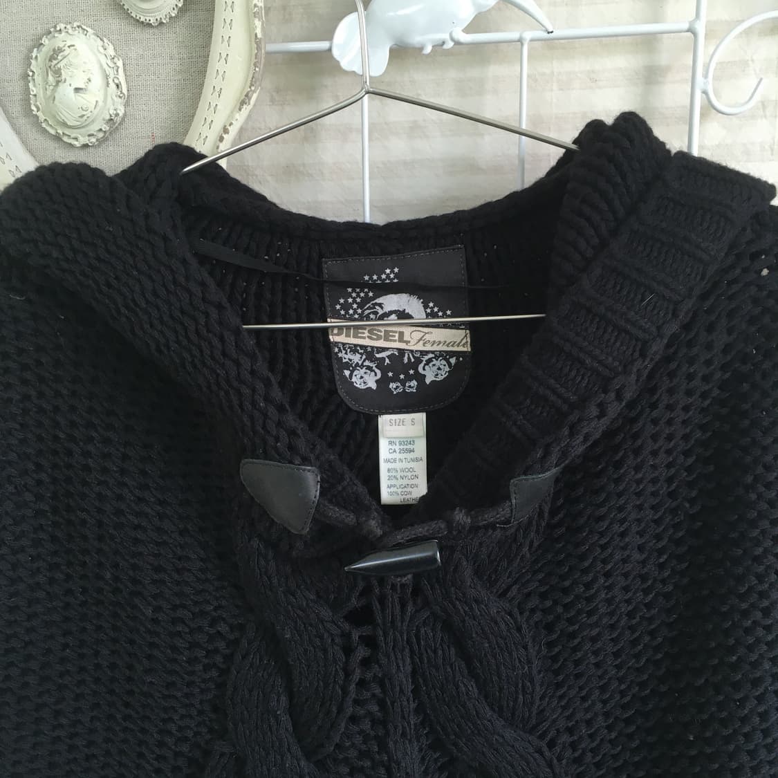 유일매물)diesel wool knit cape hood cardigan 상품이미지8