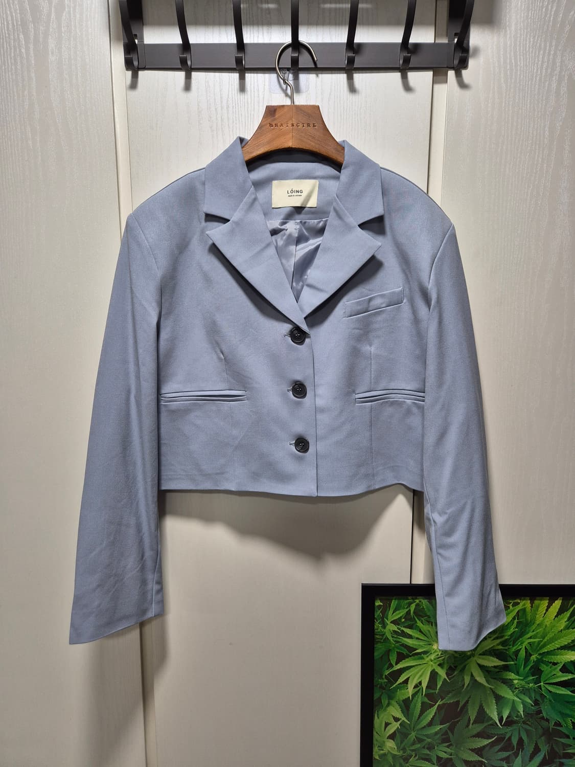 (세일)(새상품)LOING 크롭 자켓 소라색 상품이미지1