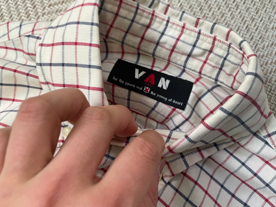 Van 반 아이비 체크 셔츠 J03730 상품이미지4