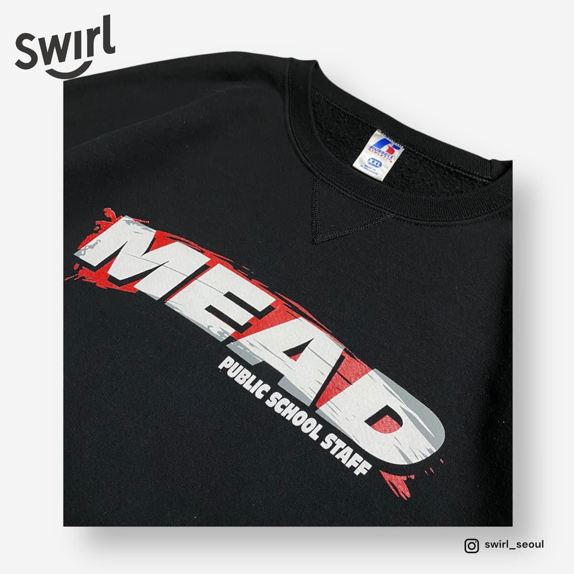 🌊Russell Black ”MEAD“ sweatshirts 상품이미지3