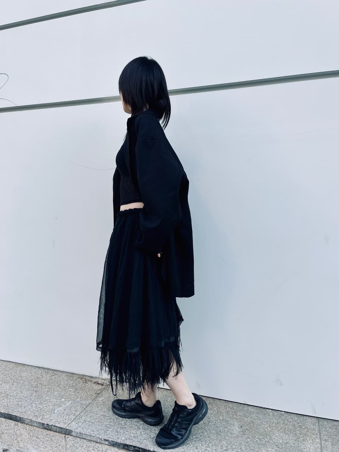 에이치나오토 카라스 아일렛 스커트 상품이미지8