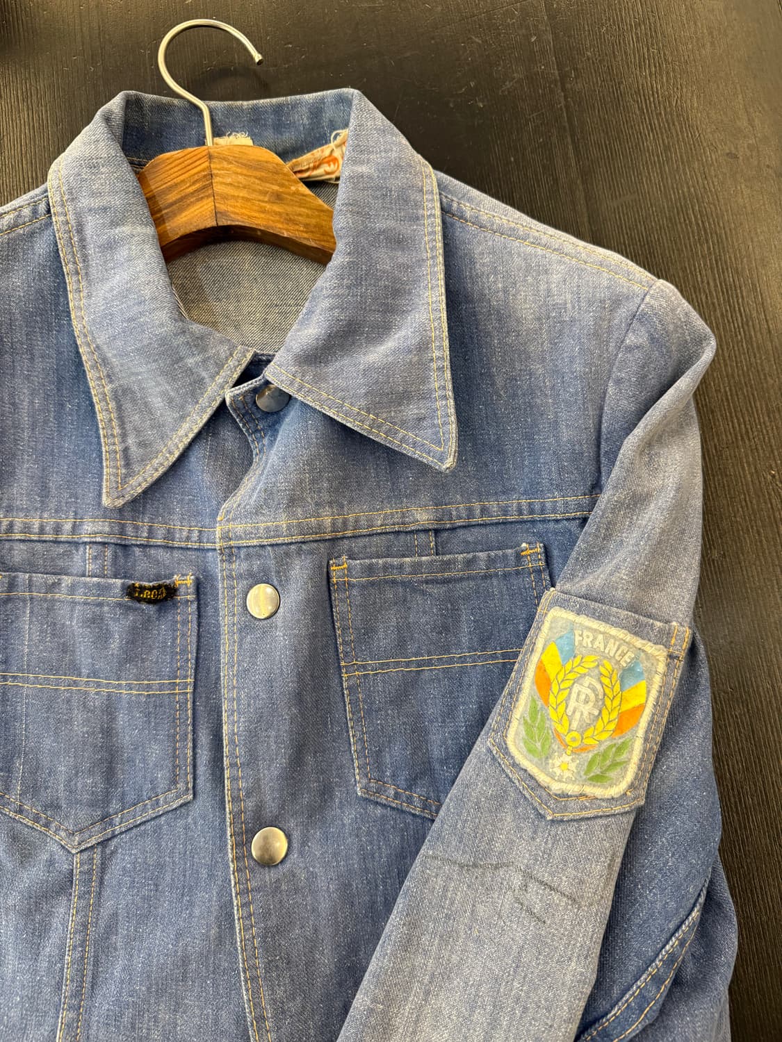 70s 빈티지 프랑스 데님 자켓  상품이미지1