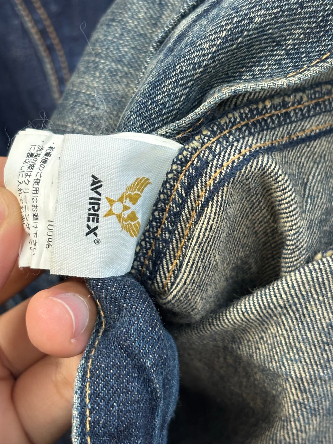 AVIREX 절개 레터링 데님 자켓 상품이미지6