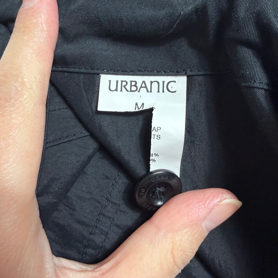 Urbanic30  블랙 스트링 와이드 팬츠(M) 상품이미지6