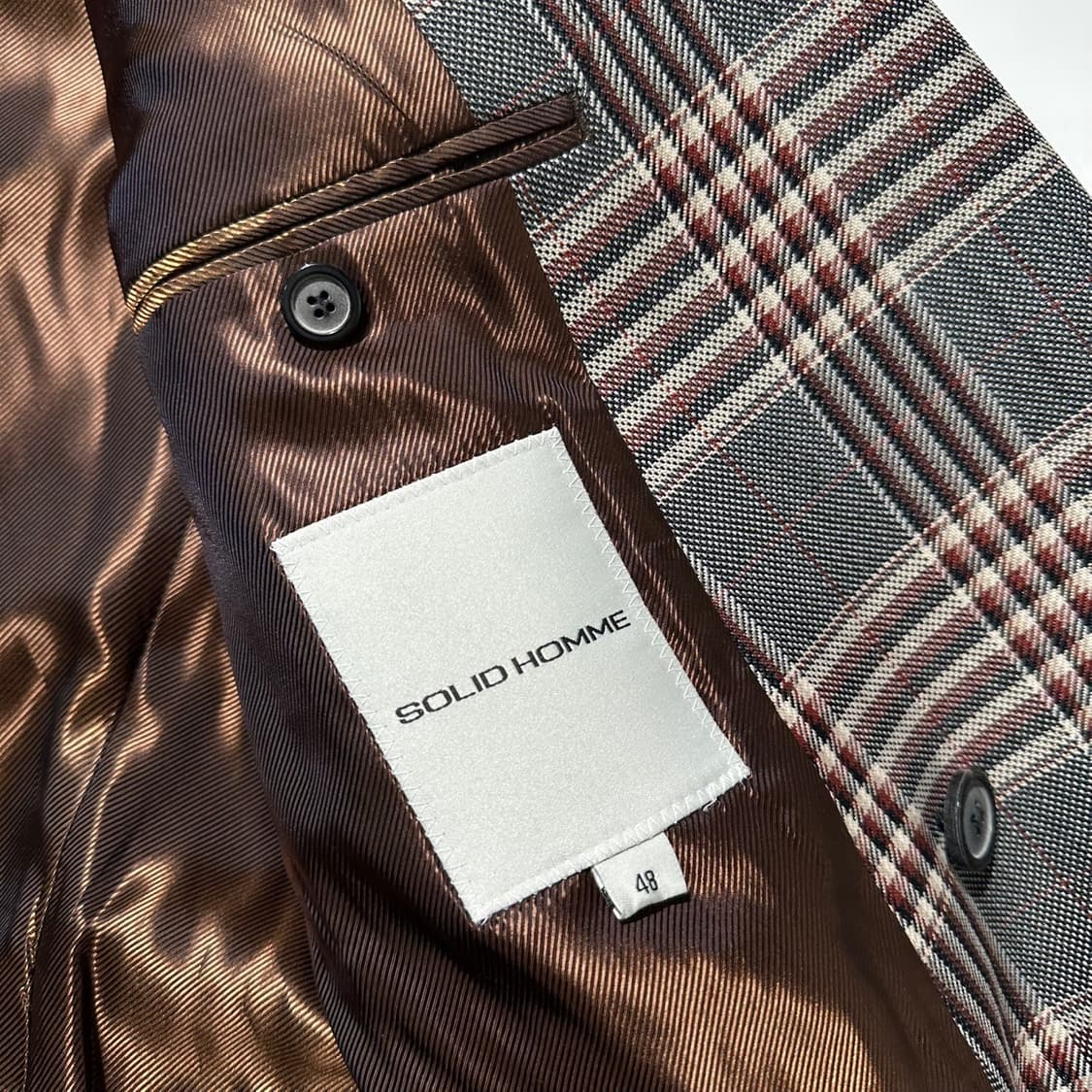 솔리드옴므 우영미 체크 더블 블레이저 자켓 상품이미지7