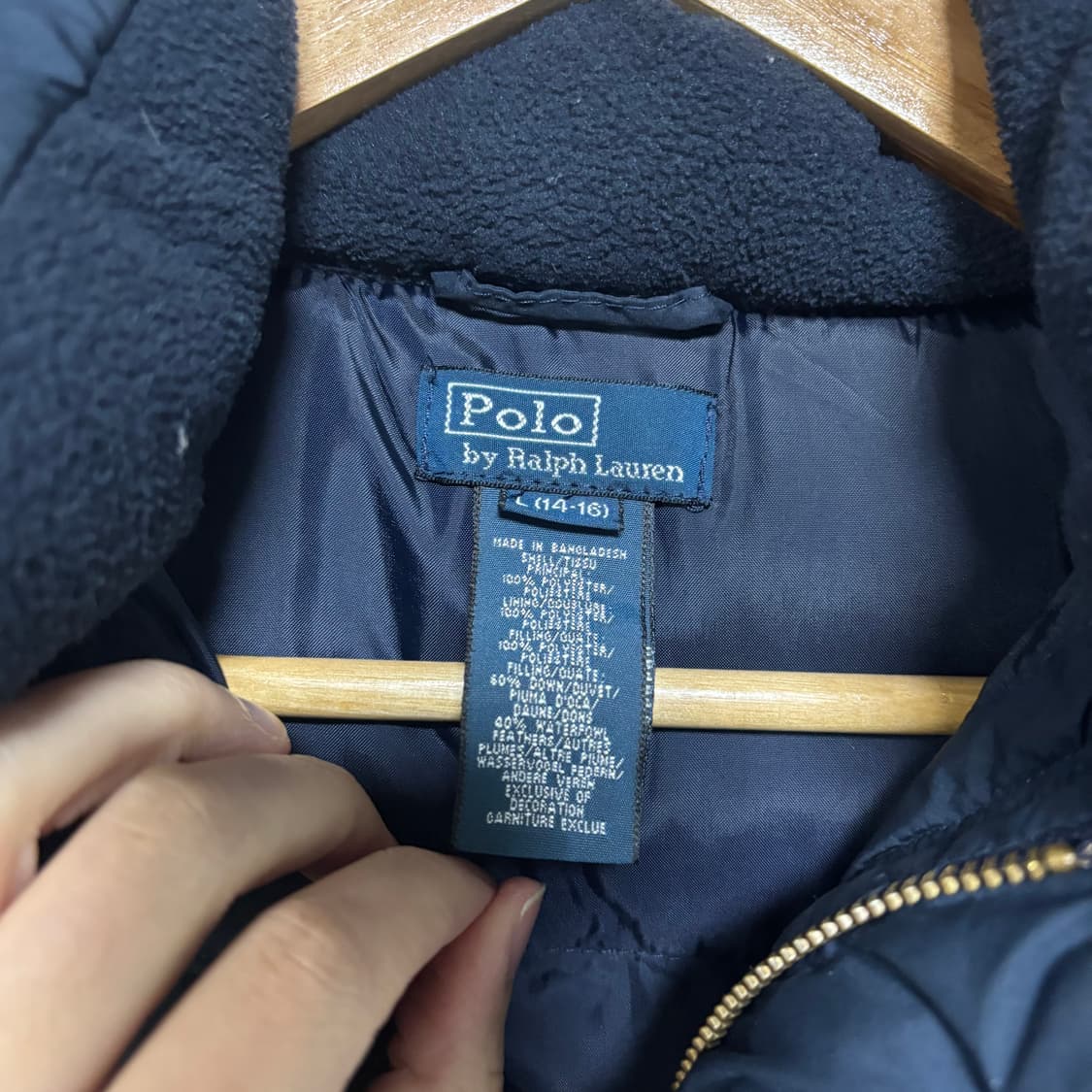 폴로 랄프로렌  푸퍼다운 패딩 네이비  상품이미지3